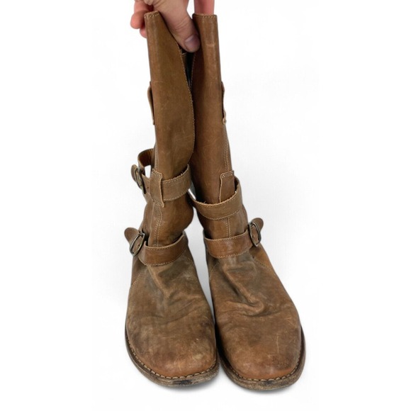 Fiorentini + Baker Eternity Engineer Moto Boots Womens 40 10 Brown Leather READ - Picture 3 of 8